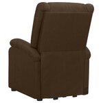 vidaXL Fauteuil de massage Marron foncé Tissu