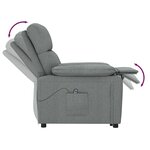 vidaXL Fauteuil Gris foncé Tissu