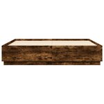 vidaXL Cadre de lit sans matelas chêne fumé 200x200 cm