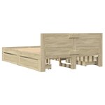 vidaXL Cadre de lit avec tête de lit chêne sonoma 140x190 cm