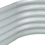 vidaXL Lit surélevé de jardin 320x80x44 cm Acier galvanisé Argenté