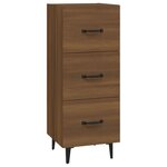 vidaXL Buffet Chêne marron 34 5x34x90 cm Bois d'ingénierie