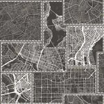 Urban Friends & Coffee Papier peint Cartes de la ville Noir et gris