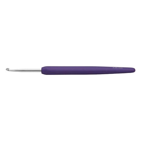 Aiguille à crochet ergonomique violet - 3 mm