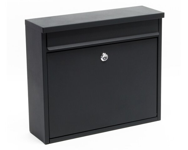 Boite aux lettres design murale courrier acier galvanisé anthracite - La Poste