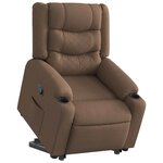 vidaXL Fauteuil inclinable Marron Tissu