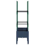 vidaXL Jardinière avec treillis bleu gris 80x40x142 5 cm PP