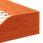 vidaXL Cadre de lit Brun cire 100 x 210 cm Pin massif