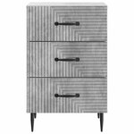 vidaXL Cabinet de chevet avec tiroir Gris béton 43 x 41 x 66 5 cm