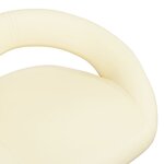 vidaXL Tabourets de bar lot de 2 crème similicuir