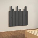 vidaXL Tête de lit murale Gris 82 5x3x80 cm Bois massif de pin