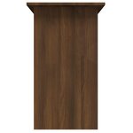 Bureau table poste de travail meuble d'ordinateur informatique étude chêne 80 x 45 x 74 cm bois d'ingénierie brun 02_0023624
