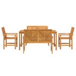 vidaXL Ensemble de salle à manger de jardin en bois d'acacia massif