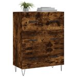vidaXL Buffet chêne fumé 69 5x34x90 cm bois d'ingénierie