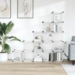 vidaXL Cubes de rangement 15 Pièces Transparent PP