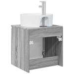 vidaXL Vanité de lavabo mural Sonoma gris 49 5 x 44 5 x 65 cm