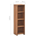 Vidaxl bibliothèque 30x30x110 cm bois de teck massif