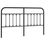 vidaXL Tête de lit métal noir 180 cm