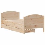 vidaXL Cadre de lit sans matelas 90x190 cm bois de pin massif