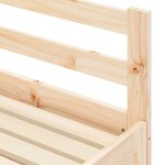 vidaXL Lit de jour et lit gigogne sans matelas 90x200 cm bois massif