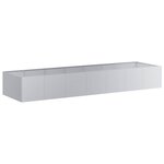vidaXL Jardinière 280x80x40 cm acier galvanisé