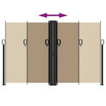 vidaXL Auvent latéral rétractable taupe 160x1000 cm