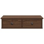 vidaXL Étagère murale avec tiroirs chêne marron bois d'ingénierie