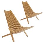 2 Fauteuils de jardin en teck CALERO