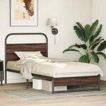 vidaXL Cadre de lit sans matelas 100x190 cm chêne marron