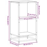 vidaXL Bibliothèque chêne marron 40x35x76 cm bois d'ingénierie