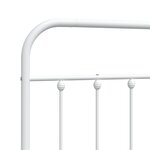 vidaXL Tête de lit métal blanc 140 cm
