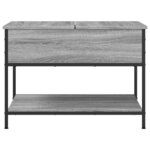 vidaXL Table basse sonoma gris 70x50x50 cm bois d'ingénierie et métal