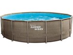 Piscine tubulaire "Elite" liner imprimé - Ø 4.88 x 1.22 m - avec filtration