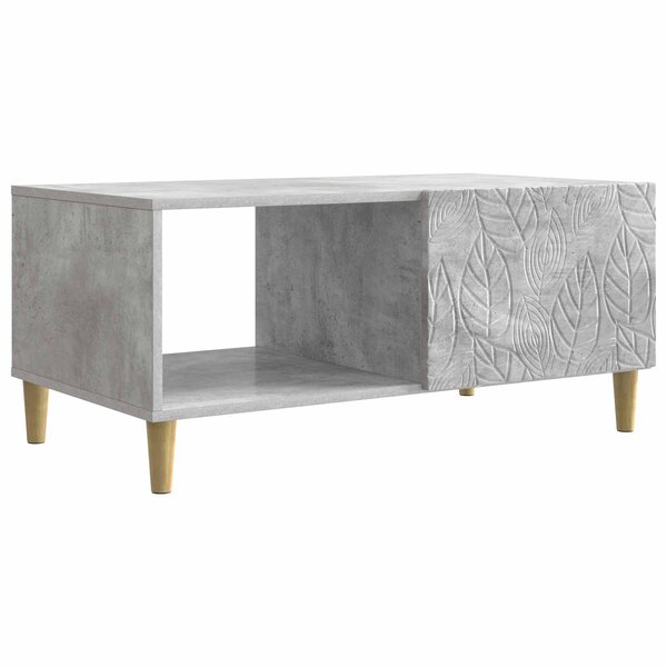 vidaXL Table basse Gris béton 90 x 50 x 40 cm Bois d'ingénierie
