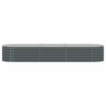 vidaXL Lit surélevé de jardin 320x80x44 cm Acier galvanisé Gris