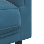 vidaXL Ensemble de canapés 2 Pièces avec coussins bleu velours
