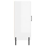vidaXL Buffet Blanc brillant 34 5x34x90 cm Bois d'ingénierie
