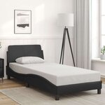 vidaXL Cadre de lit Dover noir 80x200 cm similicuir