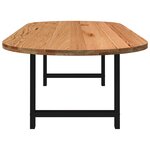 vidaXL Table à manger marron clair bois de chêne massif ovale