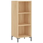 vidaXL Buffet haut Chêne sonoma 34 5x34x180 cm Bois d'ingénierie