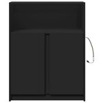 vidaXL Buffet avec LED noir 77x34x100 cm bois d'ingénierie