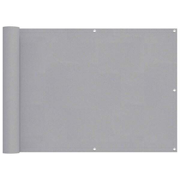 vidaXL Écran de balcon Gris clair 75 x 200 cm Oxford alu enduit de PU