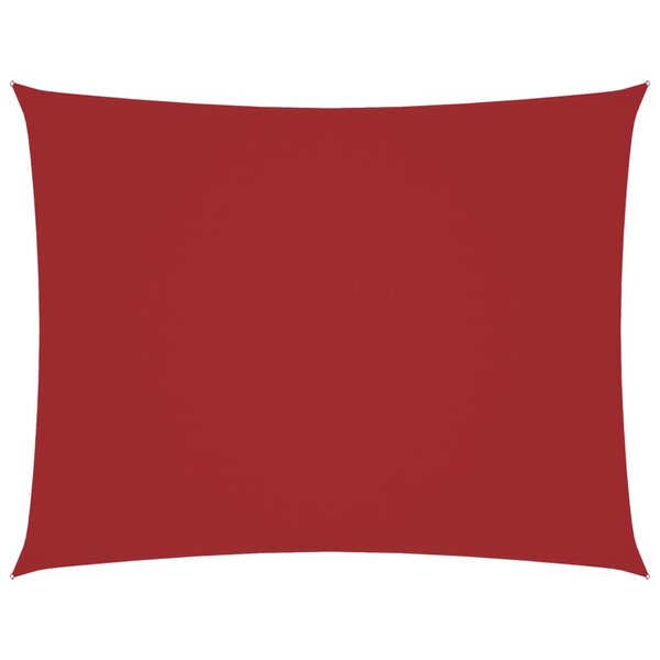 vidaXL Voile de parasol tissu oxford rectangulaire 3 5x5 m rouge