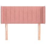 vidaXL Tête de lit avec oreilles Rose 83x16x78/88 cm Velours