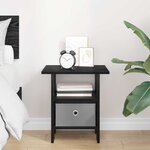 vidaXL Table de chevet Chêne noir 41 x 40 x 45 cm Bois d'ingénierie