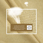 Voile d'ombrage carré 3 x 3 m polyéthylène haute densité résistant aux uv coloris sable