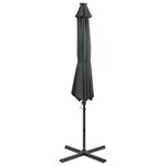 vidaXL Parasol déporté avec mât et lumières LED Anthracite 300 cm