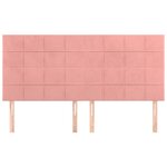 vidaXL Tête de lit Rose 180x5x118/128 cm Velours