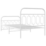 vidaXL Cadre de lit métal avec tête de lit/pied de lit blanc 100x200cm