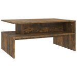 vidaXL Table basse Chêne fumé 90x60x42 5 cm Bois d'ingénierie